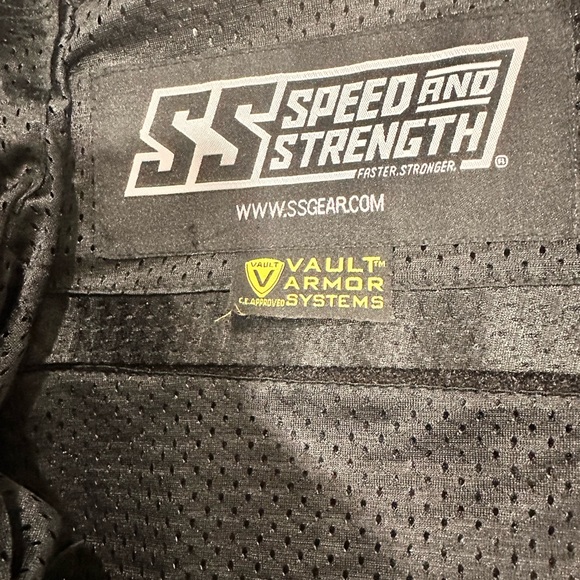 SSGear Vault Armor black and green Motorcycle Biker Jacket small/Medium - Picture 5 of 5